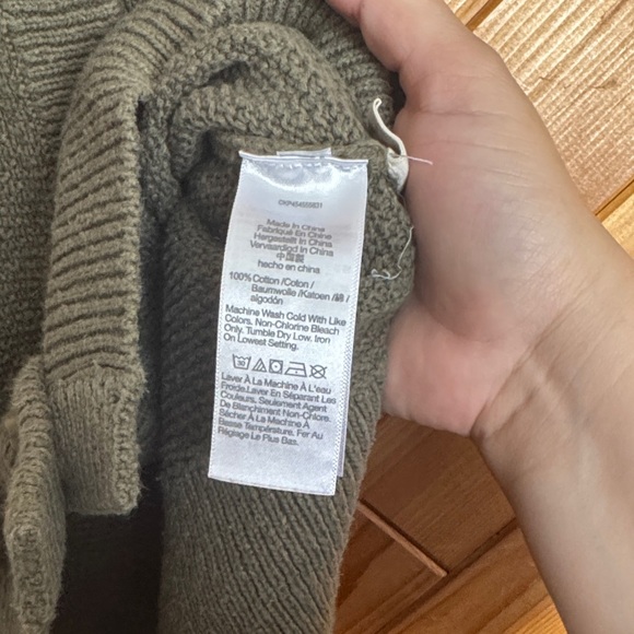 Madewell Olive Sweater Button-Up Tank Top Size Small - Picture 4 of 6